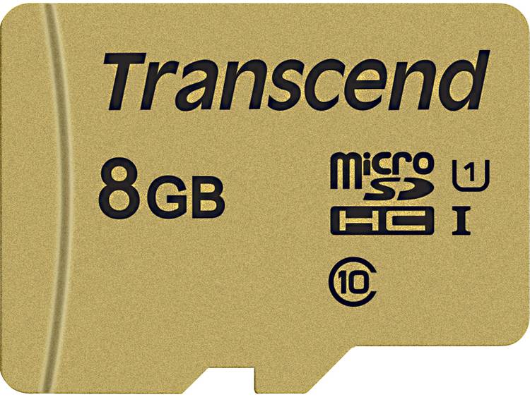 Transcend Premium 500S 8 GB microSDHC-kaart Class 10, UHS-I, UHS-Class 1 incl. SD-adapter