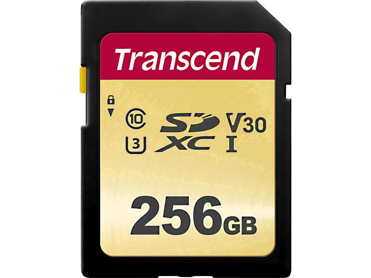 Transcend Premium 500S SDXC-kaart 256 GB Class 10, UHS-I, UHS-Class 3, v30 Video Speed Class