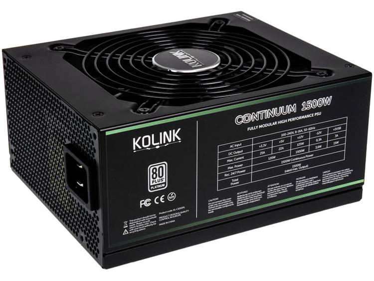 Kolink KL-C1500PL PC netvoeding 1500 W ATX 80Â Plus Platinum
