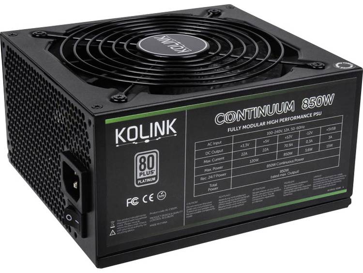Kolink KL-C850PL PC netvoeding 850 W ATX 80Â Plus Platinum