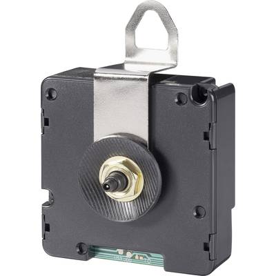 De afbeelding toont een klein zwart apparaat met een metalen hefboom bovenaan en een centrale ronde knop, waarschijnlijk een mechanisch onderdeel.