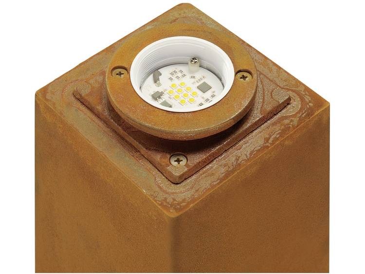 Rusty Square 40 Led Geroest Staal 1xled 3000k