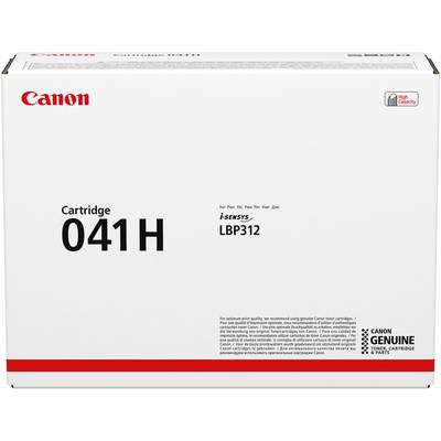 Witte verpakking van een Canon 'Cartridge 041H' voor i-SENSYS LBP312, met rode en zwarte tekst. Bevat originele ingrediënten.