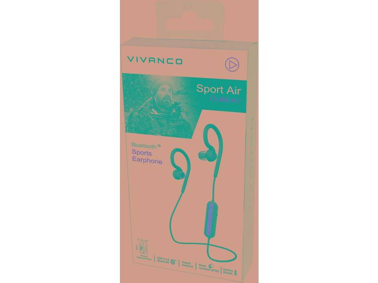 Vivanco SPORT AIR OUTDOOR Koptelefoon In Ear Bluetooth Zwart-oranje Bestand tegen zweet, Waterafstot