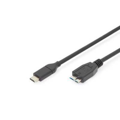 Ansmann USB-kabel USB 3.2 Gen1 (USB 3.0 / USB 3.1 Gen1) USB-C stekker, USB-micro-B 3.0 stekker 1.00 m Zwart Afgeschermd 
