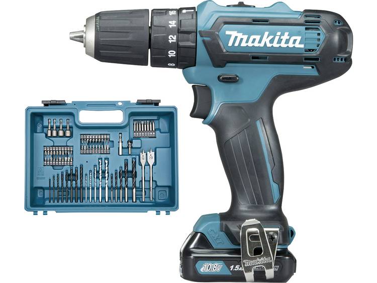 Accuklopboor-schroefmachine Makita HP331DSAX1 incl. 2 accus, incl. accessoires, incl. koffer 10.8 V 