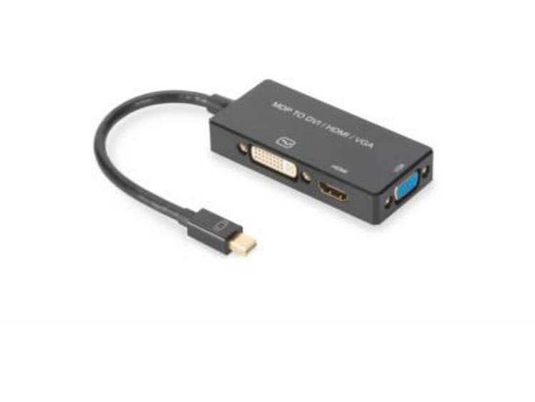 ASSMANN Electronic AK-340419-002-S Mini DP DP, HDMI, DVI-D Zwart kabeladapter-verloopstukje