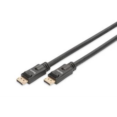 Digitus DisplayPort Aansluitkabel DisplayPort-stekker, DisplayPort-stekker 20.00 m Zwart AK-340105-200-S Afgeschermd, Af-0