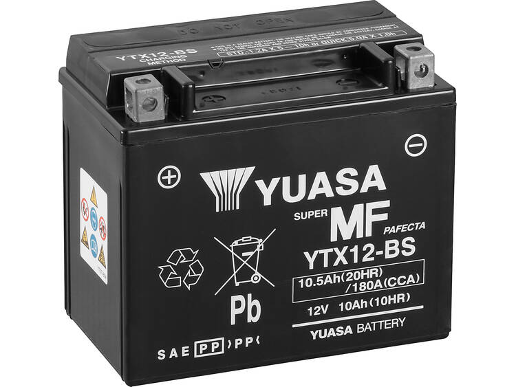 Yuasa YTX12-BS accu AGM 12V 10Ah(10h) 150x87x130x130