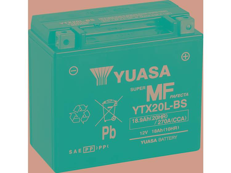 Yuasa YTX20L-BS accu AGM 12V 18Ah(10h) 175x87x155x155
