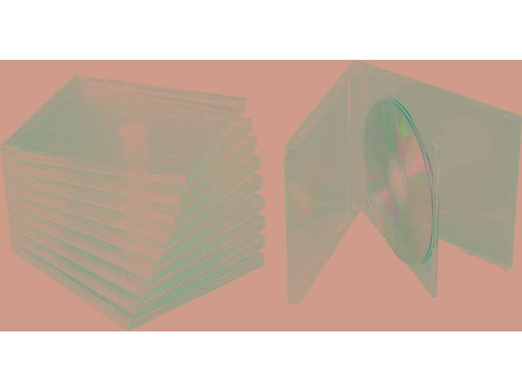 Basetech BT-1687769 CD-box 2 CDs-DVDs-Blu-rays Kunststof Transparant 10 stuks