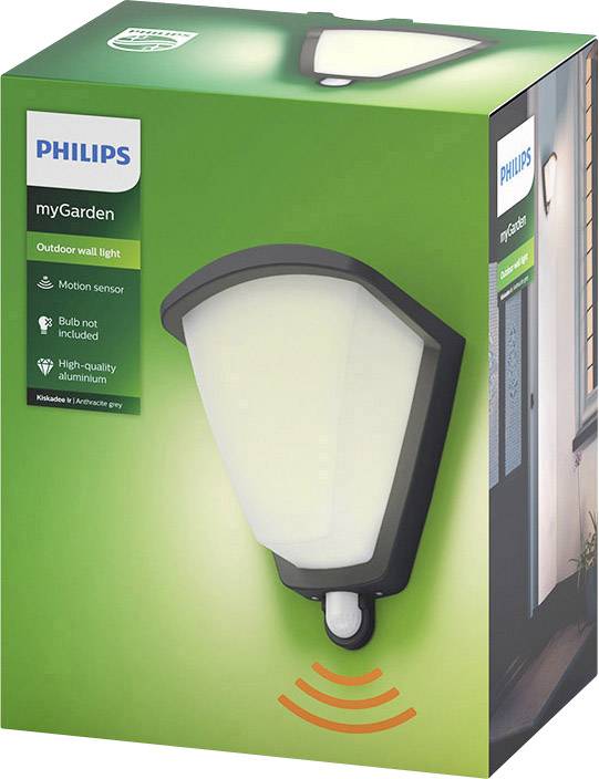 Philips Kiskadee 1738493PN Buitenlamp met bewegingsmelder (wand) LED