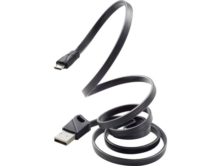 Renkforce USB 2.0 Aansluitkabel [1x USB-A 2.0 stekker 1x Micro-USB 2.0 stekker B] 1 m Zwart
