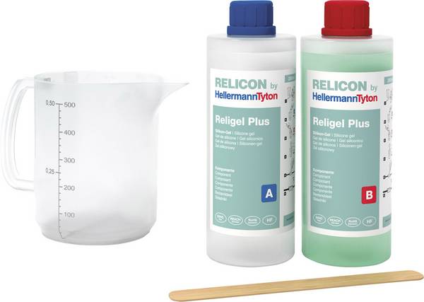 HellermannTyton 435-00756 Religel Plus 500ml-SIG-GN Tweecomponenten gel  Inhoud: 1 stuk(s)