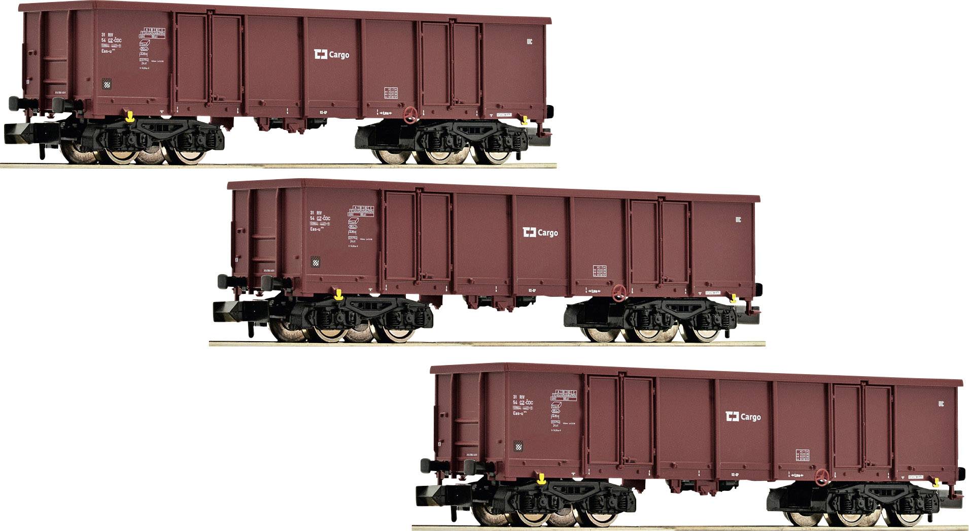 FLEISCHMANN 828343 3-delig Set: open goederenwagon type eas, ČD Cargo