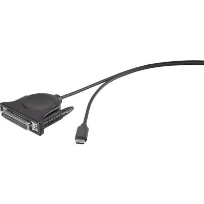 Renkforce Parallel Adapter [1x USB-C stekker - 1x D-sub bus 25-polig]  