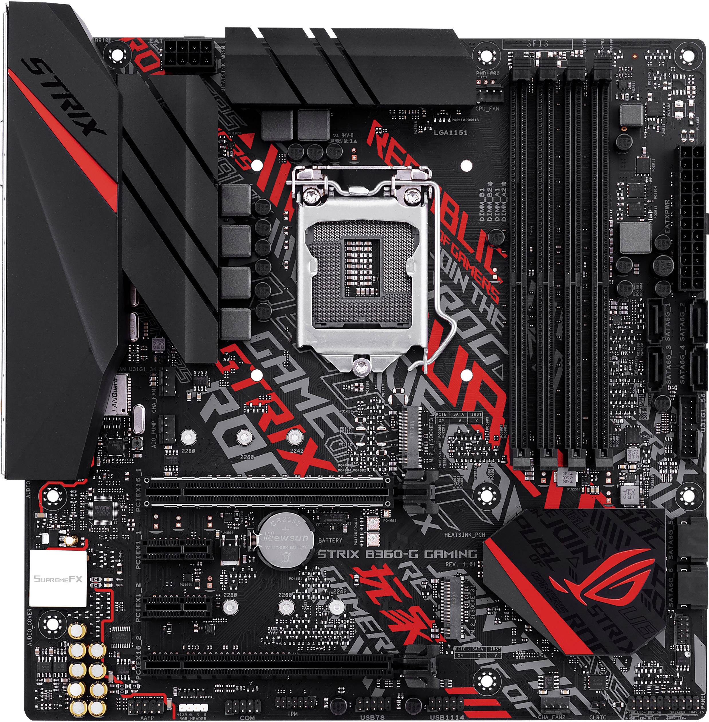 Asus rog strix b360 g gaming совместимость с процессорами