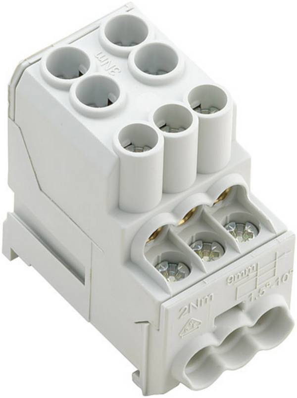 Weidmüller 1561910000 Potentiaalverdeler  Schroeven  Lichtgrijs 3 stuk(s)