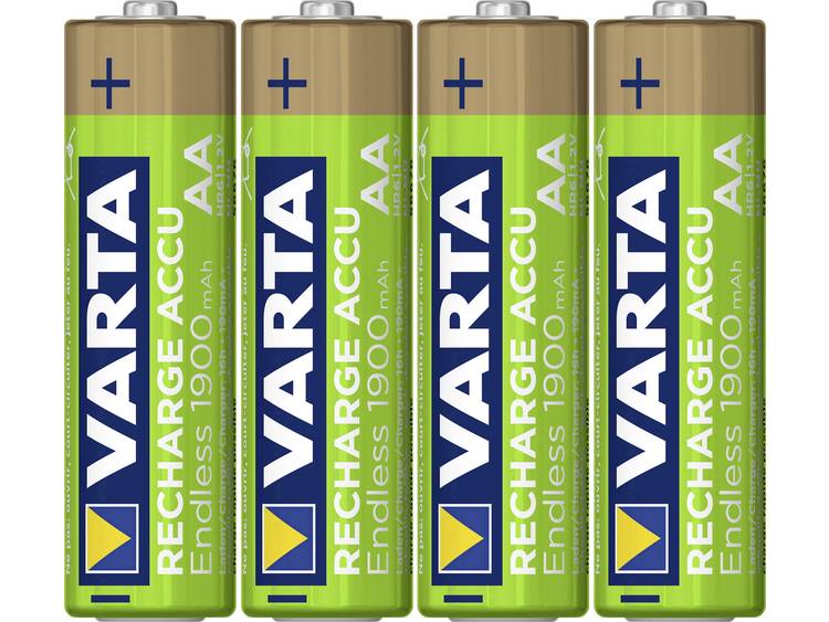 Oplaadbare AA batterij (penlite) NiMH Varta Endless Ready to Use 1900 mAh 1.2 V 4 stuks