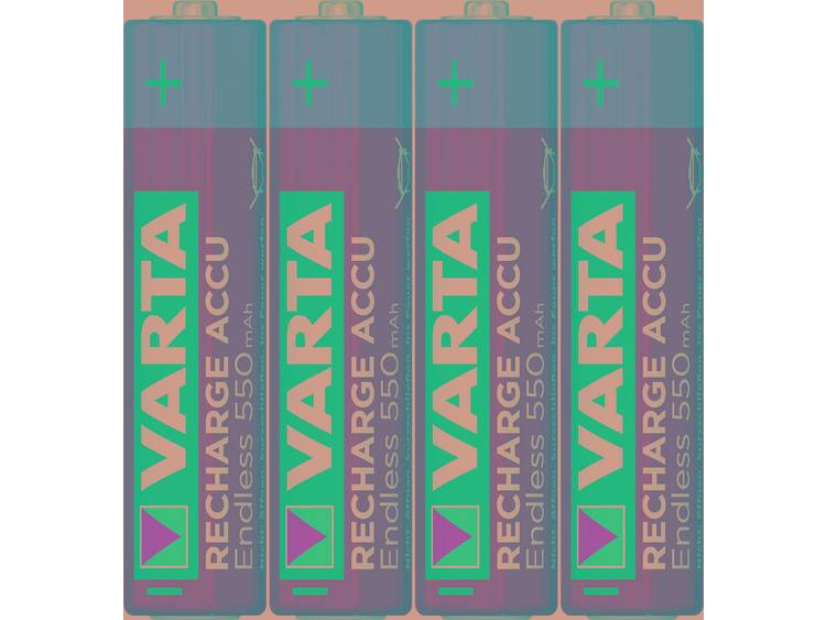 Oplaadbare AAA batterij (potlood) NiMH Varta Endless Ready to Use 550 mAh 1.2 V 4 stuks