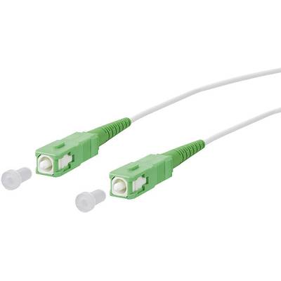 Metz Connect 151P7EAEA30E Glasvezel Optische vezel Aansluitkabel [1x SC APC-stekker - 1x SC APC-stekker] 9/125 µ Singlem