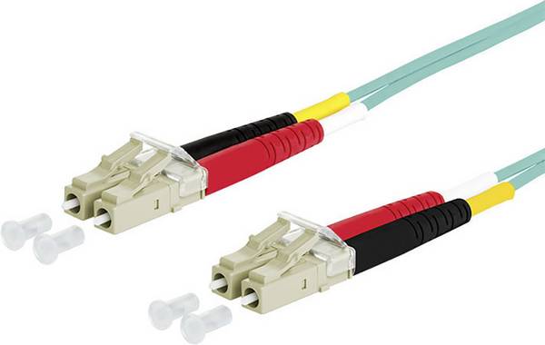 Metz Connect 151J1JOJO20E Glasvezel Optische vezel Aansluitkabel 2.00 m Turquoise [2x LC-stekker - 2x LC-stekker] 50/125 µ Multimode OM3