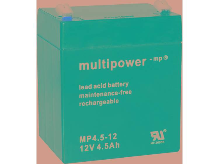 Loodaccu 12 V 4.5 Ah multipower MP4,5-12 Loodvlies (AGM)