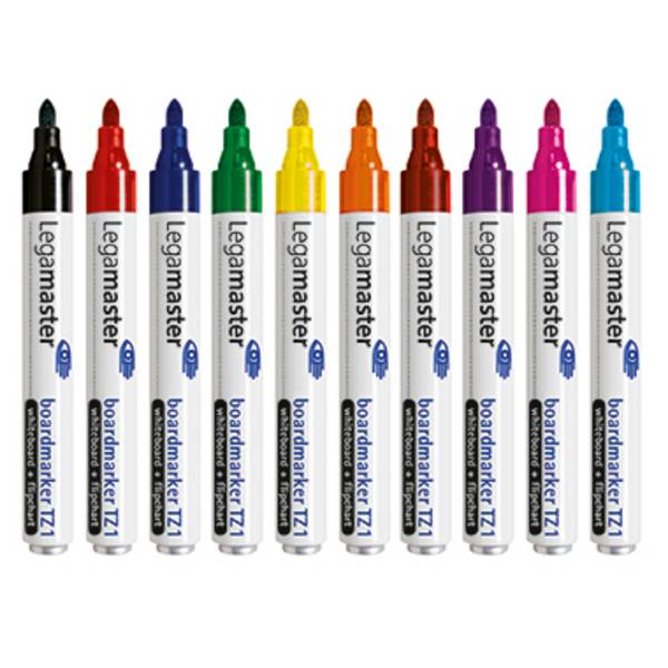 Legamaster 7-110099 boardmarker TZ 1 Whiteboardmarker Blauw, Bruin, Groen, Rood, Zwart, Oranje, Violet, Roze, Lichtblauw  N/A