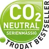'CO2 neutraal standaard, Trodat Bestseller' in een groene cirkel.