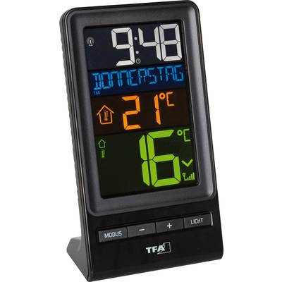 TFA Dostmann SPIRA Draadloze thermometer Zwart