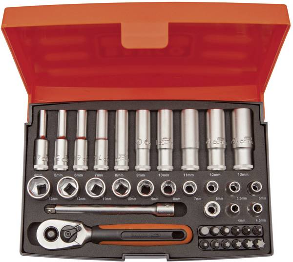 Bahco SL25L Dopsleutelset   37-delig SL25L