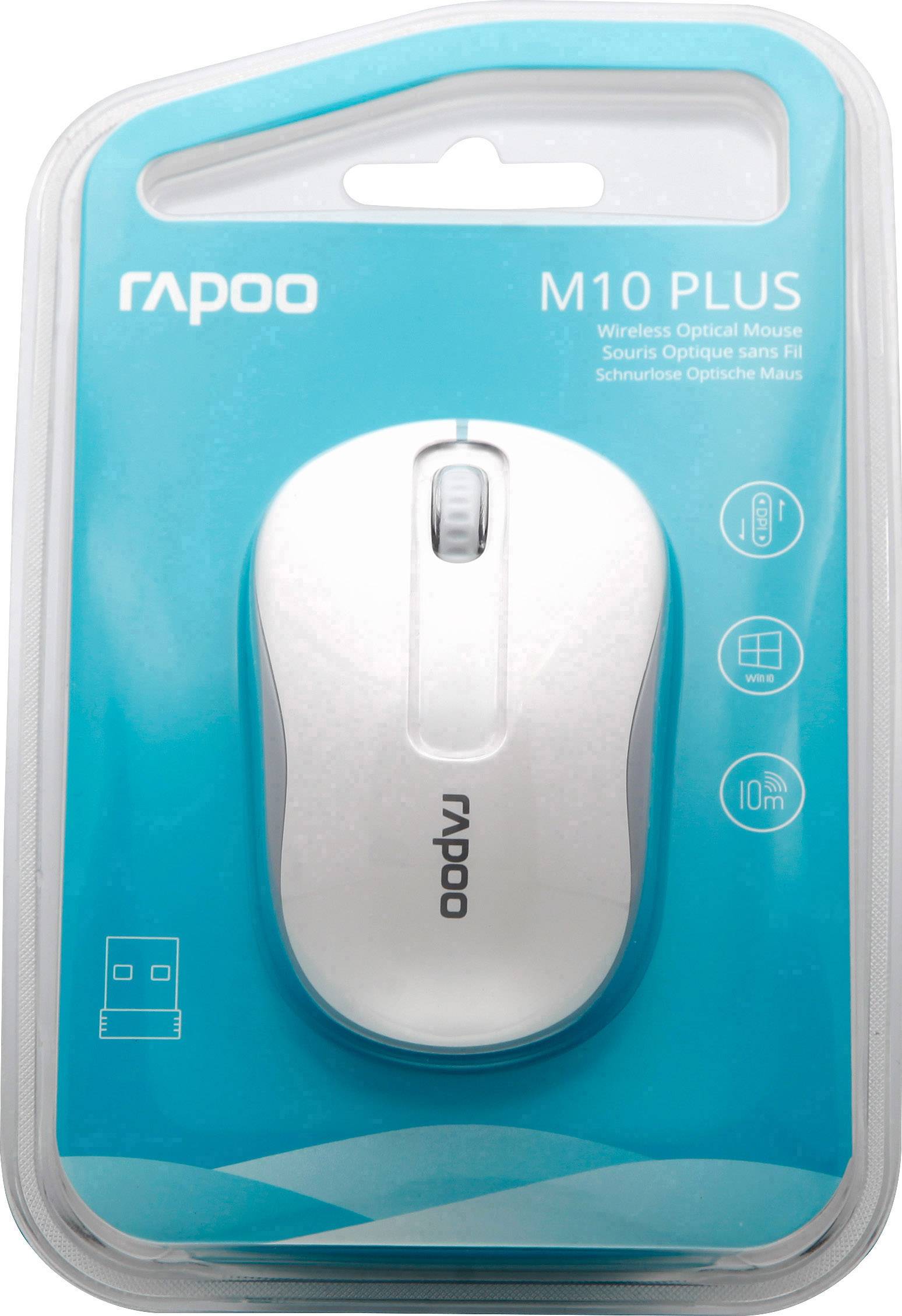 Rapoo M10 Plus witte draadloze optische muis-4