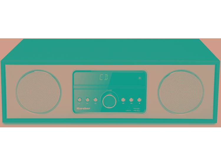 Karcher DAB 4500CD Tafelradio FM AUX, CD, USB, Bluetooth Zwart, Zilver