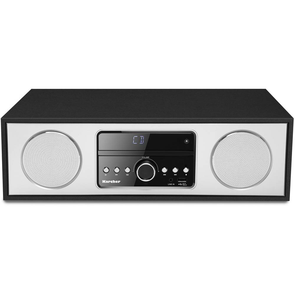 Karcher DAB 4500CD Radio VHF (FM) AUX, CD, USB, Bluetooth Zwart, Zilver