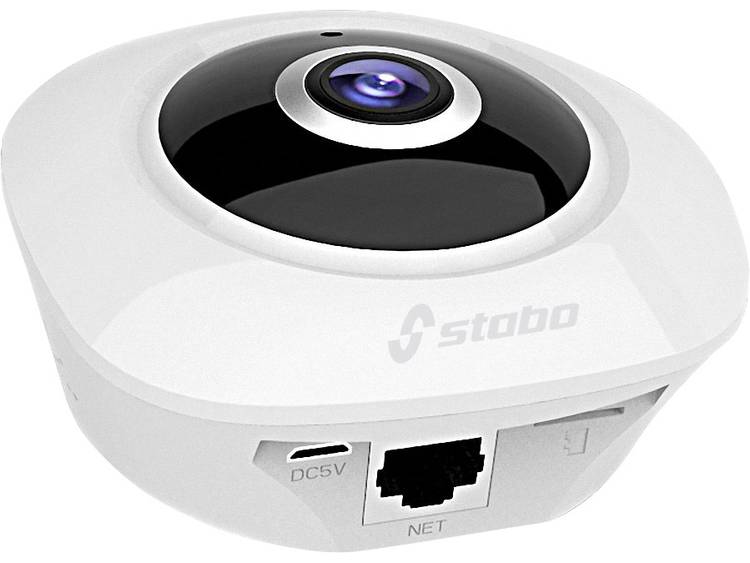 Stabo indoorcam_fisheye 360Â° 51094 LAN, WiFi IP Bewakingscamera 1280 x 960 pix