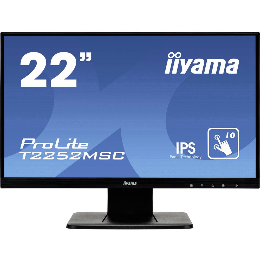 Image of Iiyama ProLite T2252MSC Monitor touch screen ERP: F (A - G) 54.6 cm (21.5 pollici) 1920 x 1080 Pixel 16:9 7 ms VGA, HDMI ™, DisplayPort IPS LED