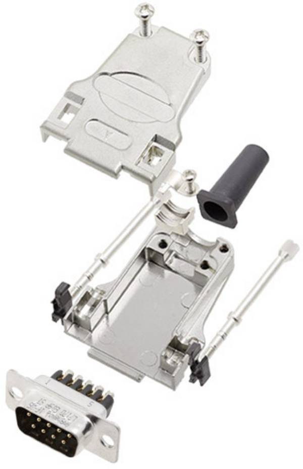 Amphenol L17DTZF09-LJS-RG+L717DE09PST D-sub male connectorset 180 ° Aantal polen: 9 Schroeven 1 stuk(s)