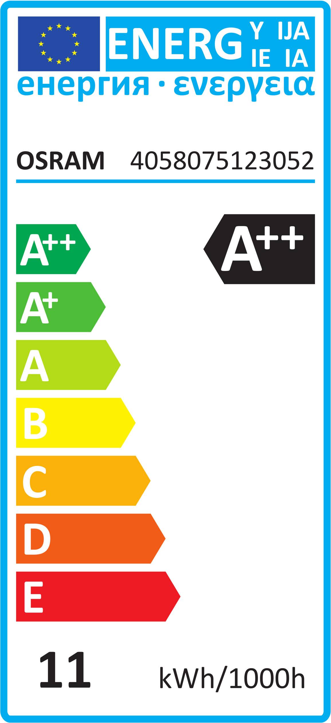 OSRAM LEDlamp Energielabel A++ (A++ E) E27 Peer 11 W = 100 W