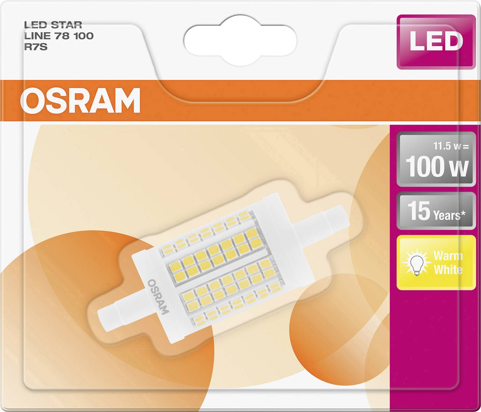 OSRAM LEDlamp Energielabel A++ (A++ E) R7s Staaf 11.5 W = 100 W