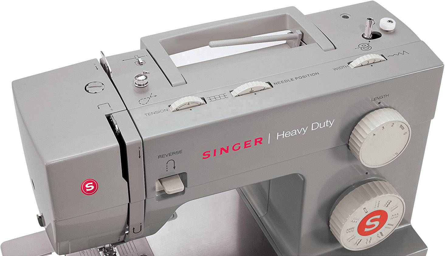 Singer Naaimachine met vrije arm Heavy Duty 4423 Wit, Grijs-7