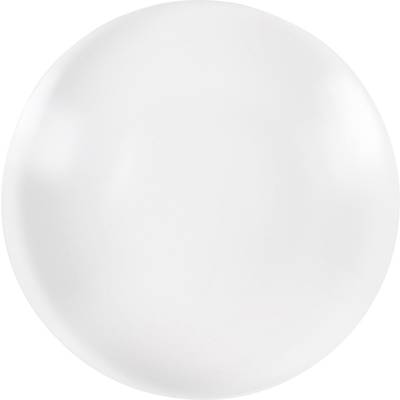 Een witte, gladde, ronde bal op een neutrale achtergrond.
