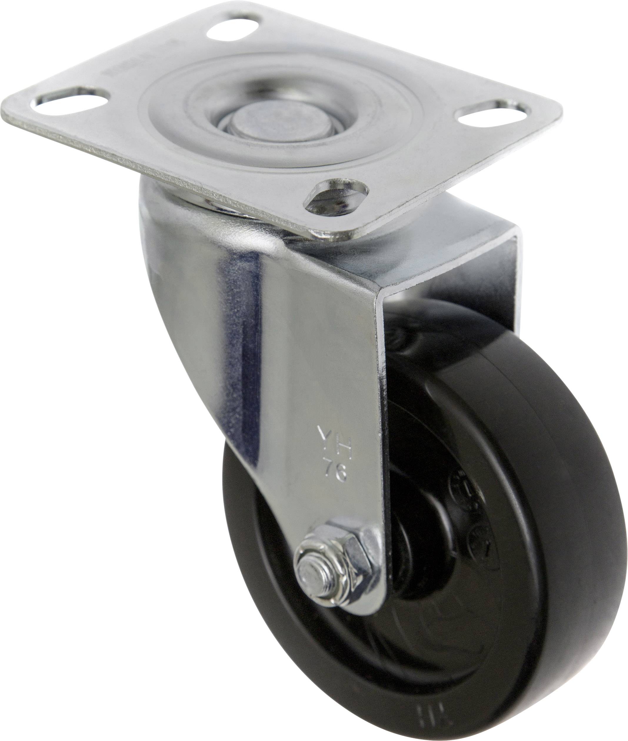 TOOLCRAFT TO-5137902 Zwenkwiel 75 mm met schroefplaat Draagvermogen (max.): 70 kg