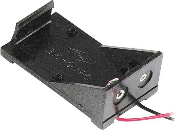 Velleman BH9V Batterijhouder Aantal cellen: 1 9V (blok) Kabel (l x b x h) 55 x 31 x 20 mm