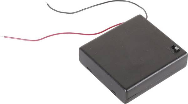 Velleman BH341BSAA Batterijhouder Aantal cellen: 4 AA (penlite) Kabel (l x b x h) 70 x 65 x 19 mm