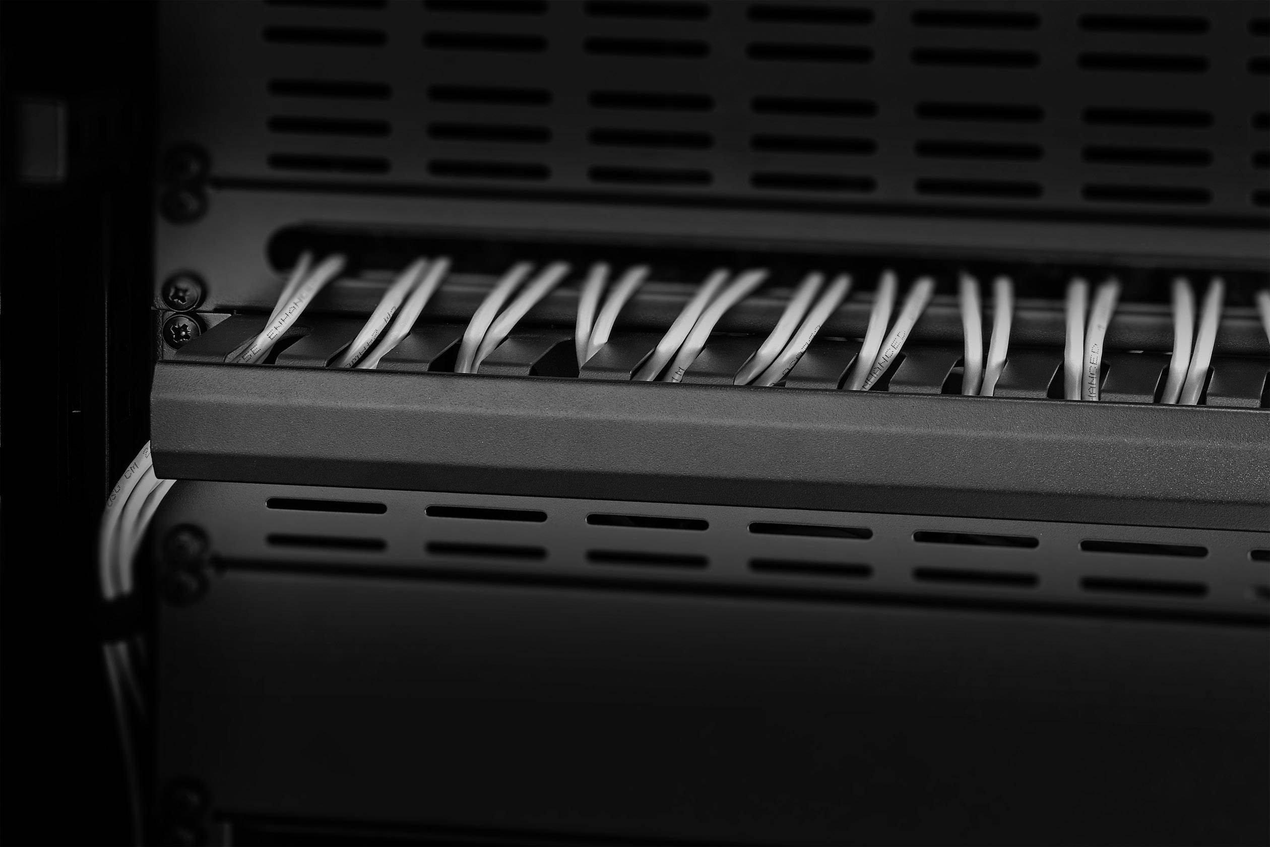 Renkforce RF-3429150 19 tum Nätverksskåp-kabelhållare 1 U Svart