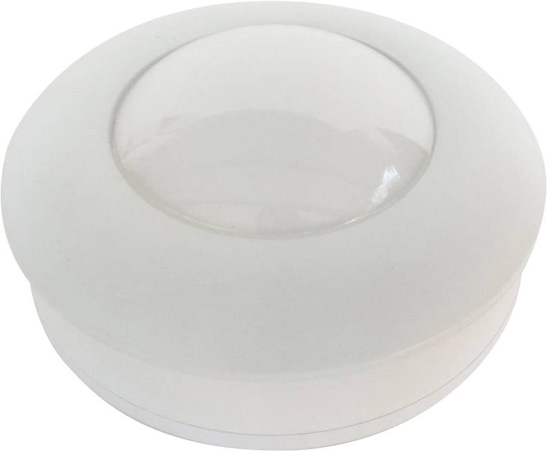 Een witte, ronde LED-lamp met een gewelfd bovendeel. Geschikt voor binnenverlichting of decoratieve doeleinden.