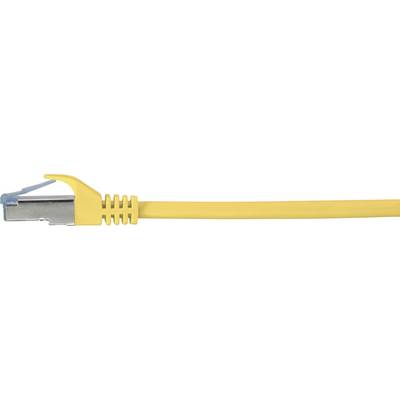 Geel ethernet-kabel met connector voor datatransmissie.
