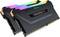 Twee Corsair Vengeance RGB Pro RAM-modules met kleurrijke RGB-verlichting, geschikt voor desktopcomputers ter verhoging van de geheugenprestaties.