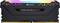 Een zwarte Corsair Vengeance RGB PRO RAM-balk met RGB-verlichting bovenaan, geschikt voor krachtige computers.