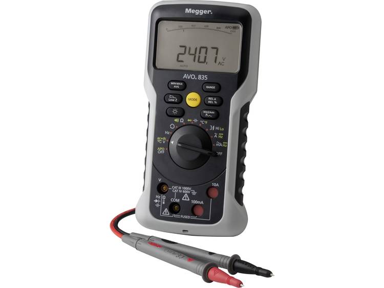 Megger AVO835 Multimeter Digitaal, Analoog Kalibratie conform: Fabrieksstandaard (zonder certificaat